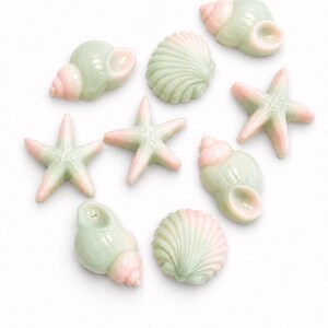 Seaside Shell Guest Soaps – Pastel Pink & Seafoam Coastal Soaps – Seashell Mini Soaps – Beach Bathroom Decor – Coastal Gift