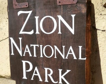 Zion National Park Utah Entrance Sign Scale Replica