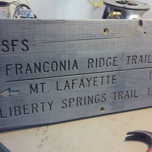 Franconia Ridge Replica Trail Sign - White Mountain National Forest