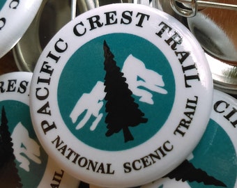 Pacific Crest Trail 1.5" round pin back button