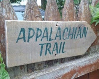 Hand-painted Appalachian Trail Arrow Sign