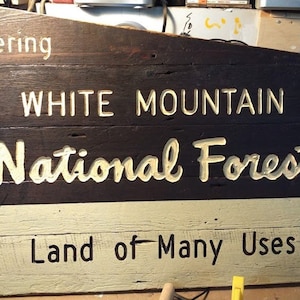 Señal de entrada al Bosque Nacional de las Montañas Blancas