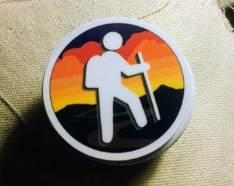 Night hiker sticker