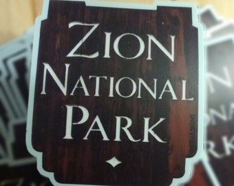 Zion National Park sign die-cut sticker - Appalachian Trail