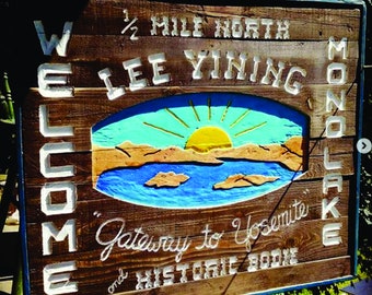 Lee Vining - Gateway to Yosemite Sign