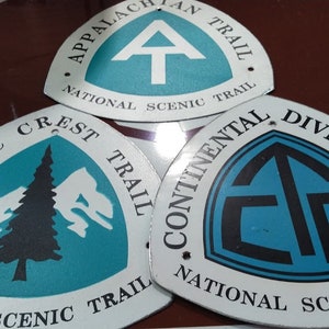 6" x 6" Aluminum Trail Badges - AT, PCt, Cdt, PNWt, NCt