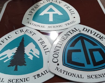 6" x 6" Aluminum Trail Badges - AT, PCt, Cdt, PNWt, NCt