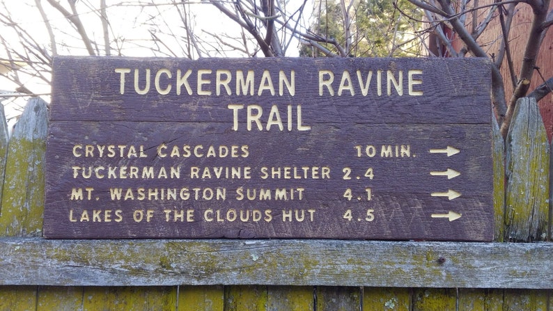 Tuckerman Ravine Trail sign replica image 4