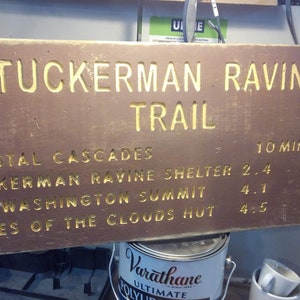 Tuckerman Ravine Trail sign replica image 3