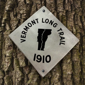 Long Trail Replica Metal Insignia Placard Sign