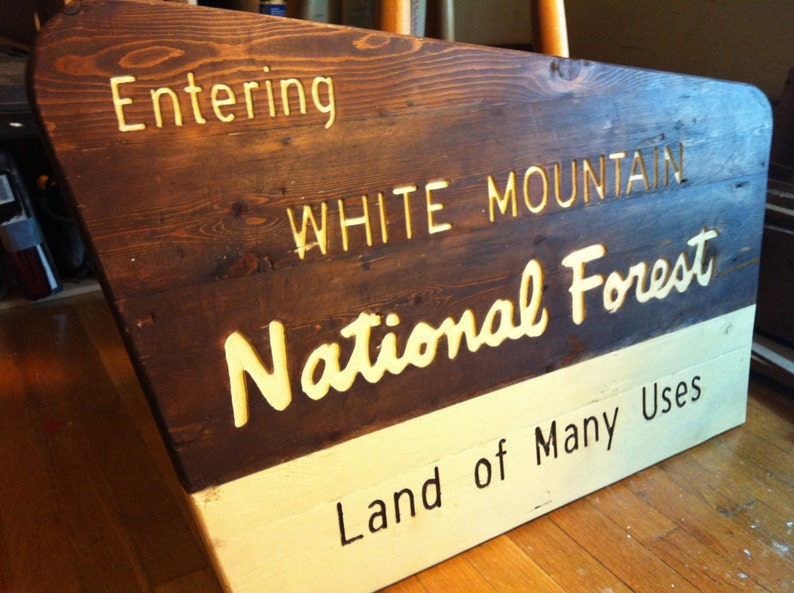 White Mountains National Forest Entrance Sign Etsy