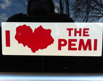 I Heart the Pemi! Pemigewasset Wilderness lover's bumper sticker