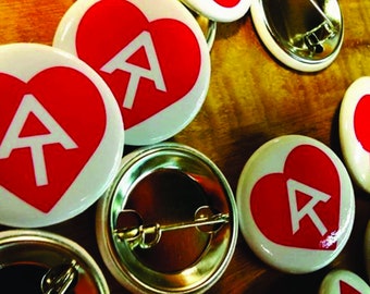 Appalachian Trail Love 1.25" round pin back button