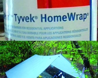 Tyvek HomeWrap by the foot for camping, ultralight backpacking, tarping, crafts - 3' x 12"