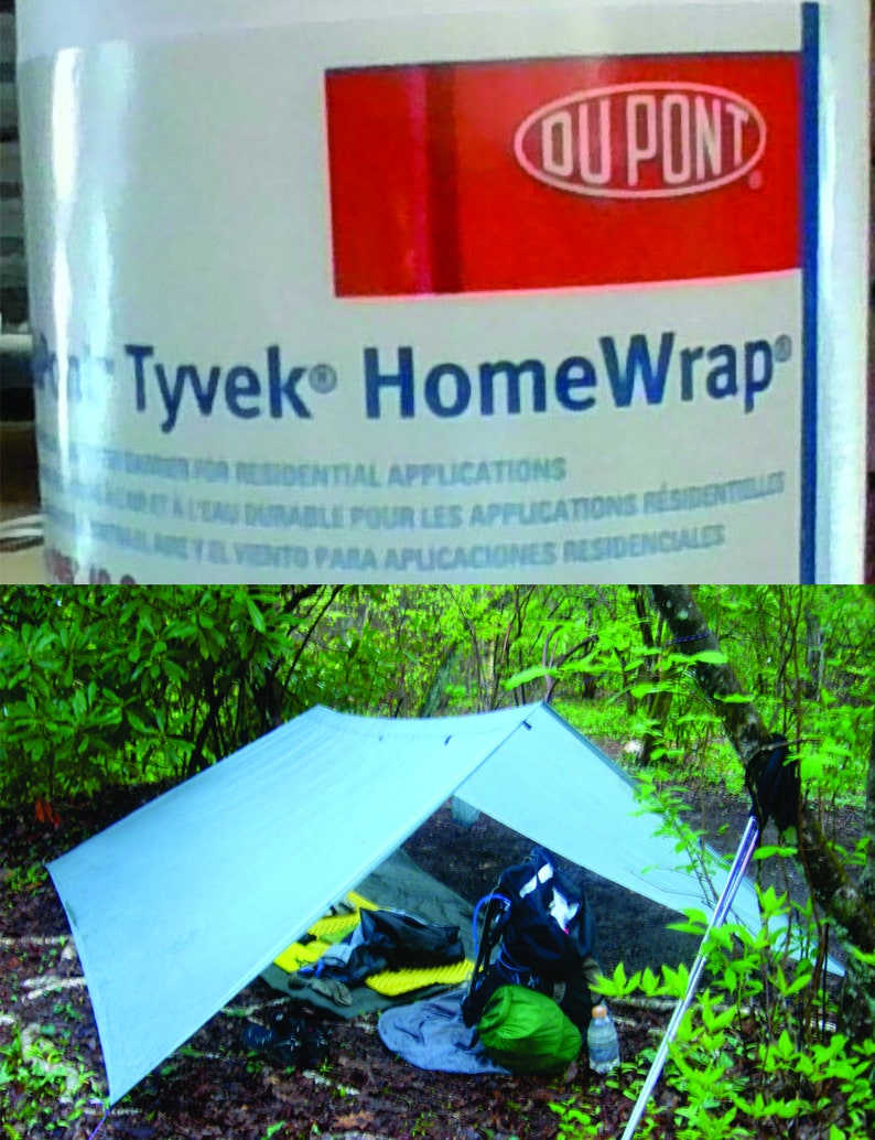 Tyvek HomeWrap by the foot for camping, ultralight backpacking, tarping, crafts 3' x 12 image 1