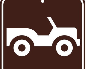 12x12 aluminum road sign, jeep