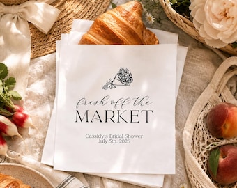 Fresh off The Market Bridal Shower, Personalized Bakery Bags for Brunch Shower