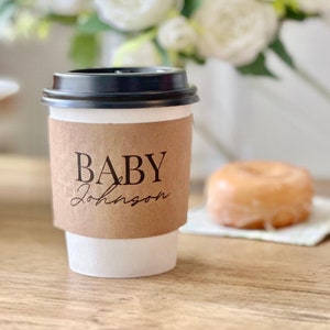 Winter Baby Shower | Personalized Coffee Cup Sleeve for Baby Shower | Baby Shower Cup | Coffee Sleeves | Baby Shower Decor | Baby Sprinkle