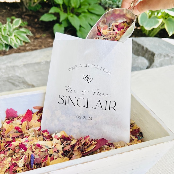 Wedding Flower Confetti Bags Etsy