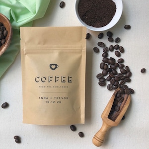 Coffee Favor Bags for Wedding Favors, Personalized Coffee Bags, Unique Wedding Favors, Fall Wedding, Bridal Shower Favors POUCHES ONLY