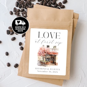 Wedding Favor Bag | Personalized Coffee Bean Bag | Coffee Wedding Favor | Coffee Favour Pouch | Coffee Favour Bag - POUCHES ONLY