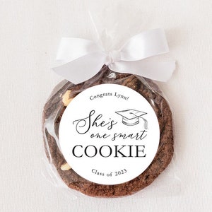 Personalized Graduation Thank You Stickers, Graduation Decorations 2026, Custom Graduation Candy Label, Smart Cookie Sticker Favor Label