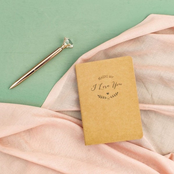 Reasons why I love you notebook - the Perfect Wedding Card for Husband