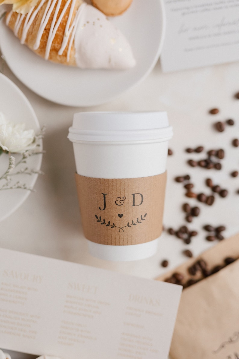 Custom Coffee Cup Sleeves SLEEVES ONLY Personalized Coffee Etsy