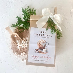 Hot Chocolate Packaging, DIY Hot Chocolate Favor, Client Holiday Gifts, Hot Chocolate Labels, Hot Cocoa Packets, Hot Chocolate Favors