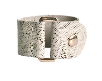Leather bracelet BUCKle cuff mix colors