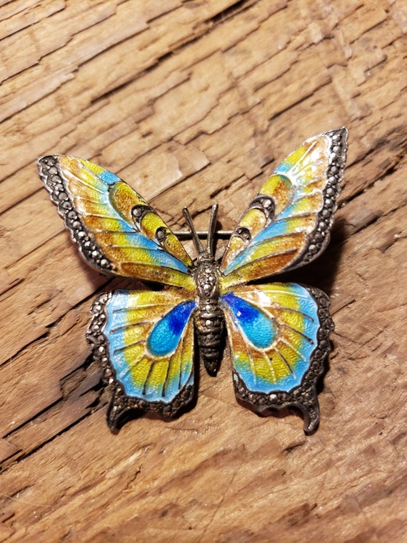 Beautiful Vintage Alice Caviness Butterfly Brooch - image 5