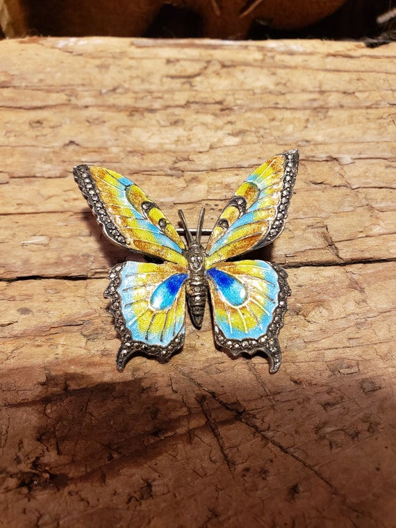Beautiful Vintage Alice Caviness Butterfly Brooch - image 4