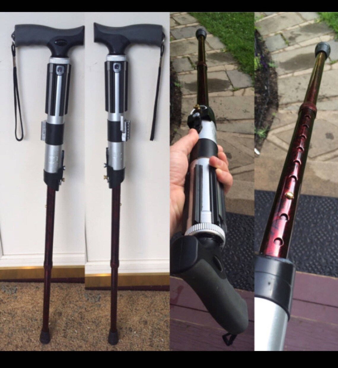 Lightsaber style adjustable Walking cane mobility aid red or Etsy