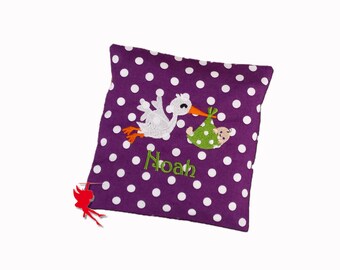 Good night Baby Cherry pit pillow with Good night Baby Cherry pit pillow