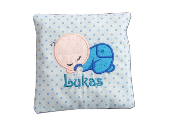 Good night Baby Cherry pit pillow with Good night Baby Cherry pit pillow