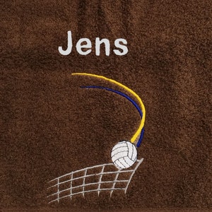 Volleyball Personalised Embroidered Towels image 1