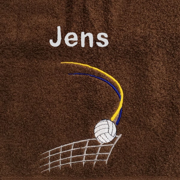 Volleyball Handtuch bestickt mit Motiv + Name