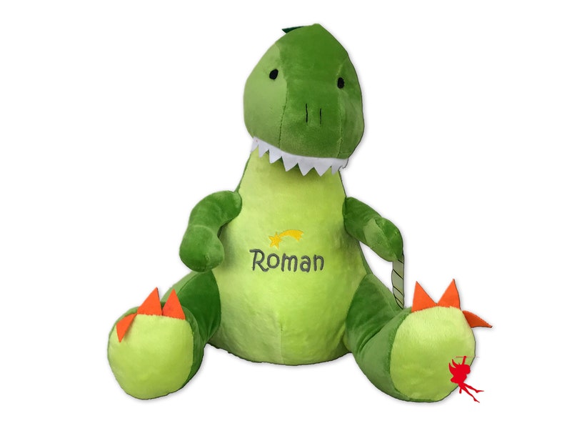 Dino cuddly toy stuffed animal with embroidery plush toy embroidered with name image 5