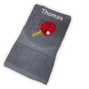 Table Tennis Personalised Embroidered Towels image 5