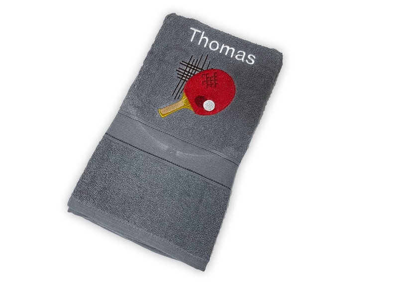 Table Tennis Personalised Embroidered Towels image 5