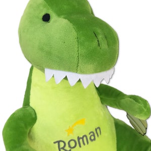 Dino cuddly toy stuffed animal with embroidery plush toy embroidered with name image 8