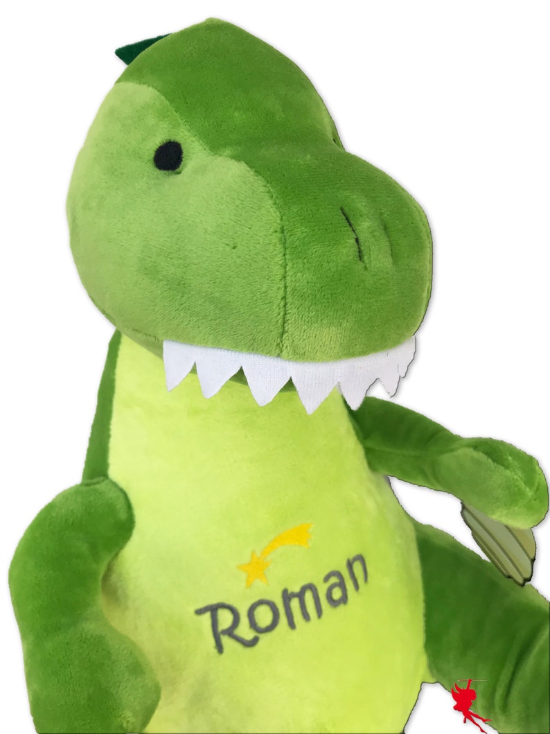 Dino cuddly toy stuffed animal with embroidery plush toy embroidered with name image 8