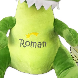Dino cuddly toy stuffed animal with embroidery plush toy embroidered with name image 6