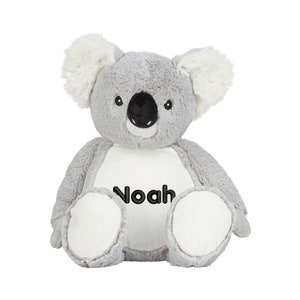 Koala peluche peluche animal avec broderie peluche jouet brodé avec nom image 1