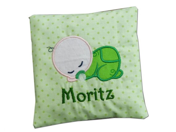 Good night Baby Cherry pit pillow with Good night Baby Cherry pit pillow