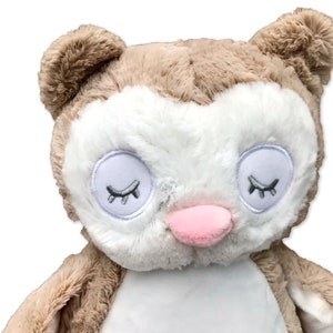 Hibou peluche peluche animal avec broderie peluche brodée avec nom image 3