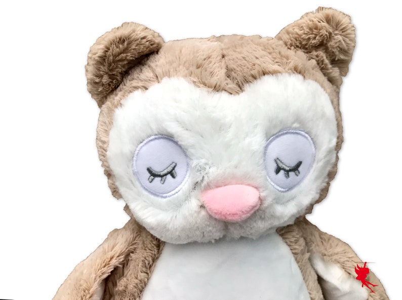 Hibou peluche peluche animal avec broderie peluche brodée avec nom image 3