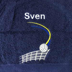 Volleyball Personalised Embroidered Towels image 3