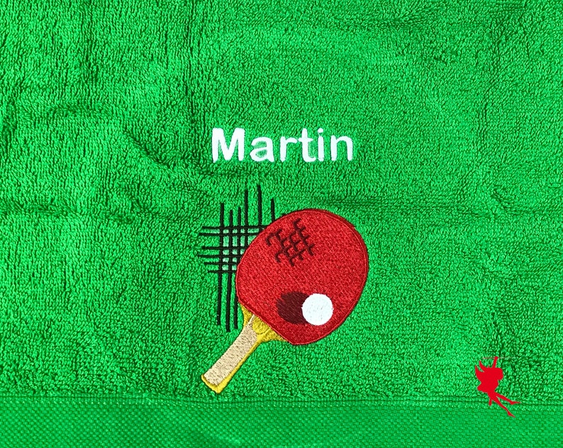 Table Tennis Personalised Embroidered Towels image 4