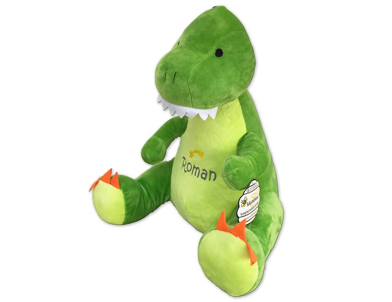 Dino cuddly toy stuffed animal with embroidery plush toy embroidered with name image 2